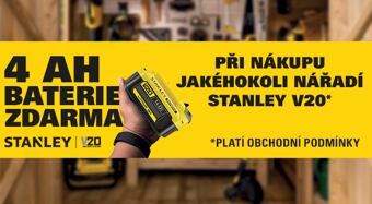 STANLEY 4Ah baterie zdarma k nákupu 23.3. - 31.5.2026