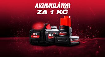 Získejte akumulátor Milwaukee za 1 Kč! Jen do 31. 7. 2025.