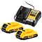 DeWalt DCB1104D2 aku nabíječka XR + 2* akumulátor 18V/2Ah