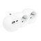 ECOLITE rozbočka 2* kulatá v řadě + 1*USB, 1*USB-C, XQBZ-01/3