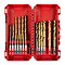 MILWAUKEE 4932499763 vrtáky HSS-G TIN, 2-10mm, 19-dílná sada, 6-ti hranná stopka 1/4"