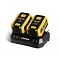 PROTECO aku sada nabíječka DUAL 20V 4A + 2* akumulátor 20V/8Ah, 51.99-DUAL-8000