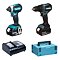 MAKITA DLX2535SJ aku sada DDF490+DTD153 Li-ion LXT 18V/2*3Ah systainer Makpac