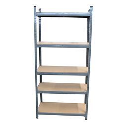 regál 90*45*180cm, 5 polic, ocel Zn + MDF deska 791499