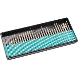 EXTOL Craft brusná tělíska diamantová 30-dílná sada, stopka 3,2mm, K150, 73420