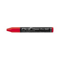 PICA Classic Pro 590 kriedový značkovač, 120*12mm, univerzálny, červený