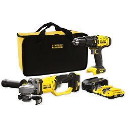 STANLEY SFMCK471D2S sada aku strojů V20 (SFMCD700+SFMCG400), 2*2Ah, taška