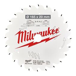 MILWAUKEE 4932471294 pílový kotúč 165*20*2,2mm, 24Z ATB