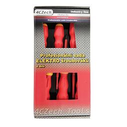 4CZech súprava skrutkovačov elektro VDE 1000V, PL + PH PROFI, balené v škatuli, 4CZ-7556-50