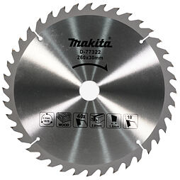 MAKITA D-77322 kotouč pilový 260*2,6*30mm, MAKLBLADE PLUS dřevo TCT, 40Z (old=D-65377, D-74077)