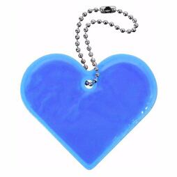 COMPASS prívesok reflexný SRDCE modrý 01721