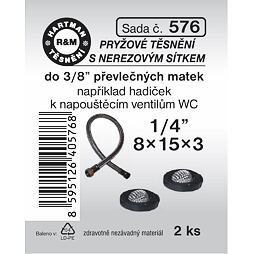 HARTMAN těsnění s tvarovaným nerezovým sítkem 1/4", sada č. 576