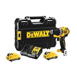 DeWalt DCD701D2 aku vrtačka 12V/2*2Ah, 57Nm, 0-425/1500 ot./min, TSTAK kufr