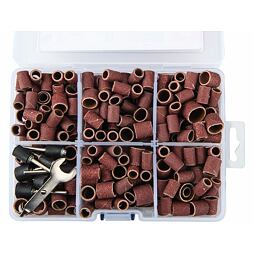 EXTOL PREMIUM válce brusné sada 350ks, K80, K120, K240, stopka unašeče 3,2mm, 8803760