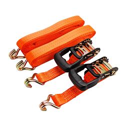 EXTOL Premium popruh upínací ráčnový s háky, 5m*35mm, 2000kg, 2ks, 100% polyester, 8861146