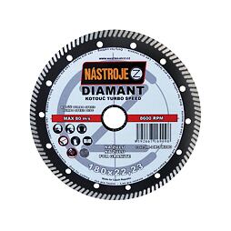 NÁSTROJE CZ diamantový kotúč TURBO SPEED 180*2*22,2mm, staveb. materiály, žula, dlažba IM-DK-TK180