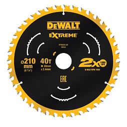 DeWalt DT20433 pílový kotúč 210*30*2,4mm, 40z, EXTREME, ATB zub +18°