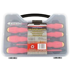 4CZech súprava skrutkovačov elektro VDE 1000V, PL + PH + skúšačka PROFI, PH kufrík, 4CZ-7556-60