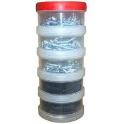 organizér - súprava skoby so závitom do dreva 185ks, 543909