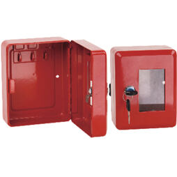 skříňka požární na klíč 150*120*80mm, kladívko, červená, 523922