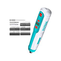 TOTAL šroubovák AKU mini, 4V, USB nabíjení, se sadou bitů, 5Nm, 260 ot./min., TSDLI04062