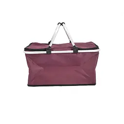 košík nákupní skládací TERMO 46*27*23 cm, Al + polyester, červený, 883005