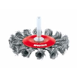 PROTECO drôtená kefa okružná 75mm, Fe 0,5mm vrkočová, stopka 10.2362-075