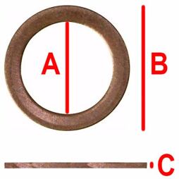 podložka Cu 10*14*1,0 DIN7603A