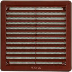 HACO mřížka větrací 150*150mm se síťovinou krytka PH hnědá 413020