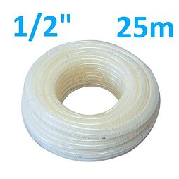 VALMON hadice 1123 1/2" (12,7/17mm) opletená čirá, balení 25m