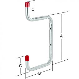 držiak na stenu na dve poličky 267*192*88mm, W2P