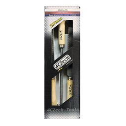 4CZech rašpľa strojný sek súprava 250/2 3-dielna (úsečová, okrúhla, plochá) 4CZ-22193-2525