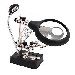 pomocné čeľuste s lupou, osvetlenie LED (tretia ruka) LTU2