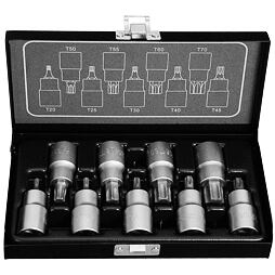 PROTECO sada hlavíc 1/2" TORX T20-T70 zástrčné 9ks SN-12-T02