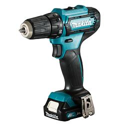 MAKITA DF333DSAE aku šroubovák 12V/2*2Ah CXT, 30Nm, 450-1700 ot./min