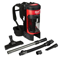 MILWAUKEE M18 FBPV-0 aku vysávač na chrbát 18V bez batérie, trieda L, HEPA, príslušenstvo