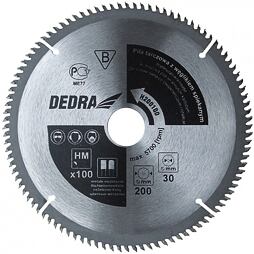 DEDRA pílový kotúč 250mm*30mm 100 WZ HM na neželezné kovy H250100