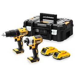 DeWalt DCK2060D2T bezuhlíková aku sada, vrtačka DCD778, rázový utahovák DCF787, 18V/2*2Ah, TSTAK