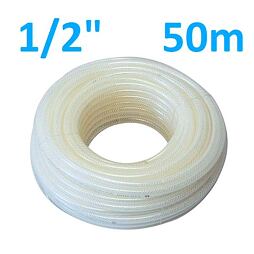 VALMON hadice 1123 1/2" (12,7/17mm) opletená čirá, balení 50m