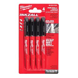 MILWAUKEE 48223154 súprava značkovačov 4ks, čierna