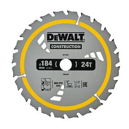 DeWalt DT1951 pílový kotúč 184*20mm, 24 zubov, vhodný pre aku píly
