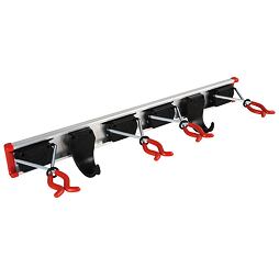 BRUNS súprava držiakov na náradie – lišta 50cm, 4 držiaky + 2 háčiky SB 4.2.050