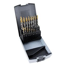 NÁSTROJE CZ súprava vrtákov 1-10mm/0,5mm vybrusované, stupň. špička, 3D stopka, SV338RGSNHSSCO5TI