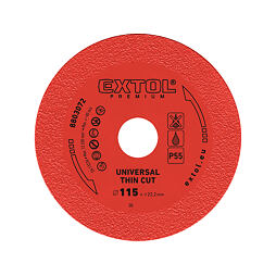EXTOL PREMIUM diamantový kotouč 115*22,2*1,2mm EXTRA tenký, (keramika, sklo, křišťál), 8803072