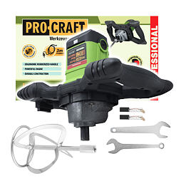 PROCRAFT PMM2100 míchadlo stavebních směsí dvourychlostní, 1200W, 0-400/0-950 ot./min., 3kg