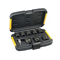 DeWalt DT7507 sada priemyselných hlavíc 1/2" s adaptérom 1/4" 9ks