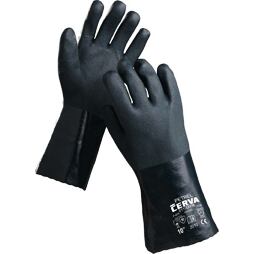 ČERVA rukavice pracovní PETREL bavlněné povrstvené PVC, 35cm, vel.11, 0110000899110