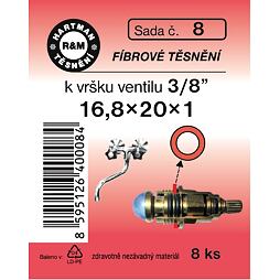 HARTMAN těsnění fíbrové k vršku ventilu 3/8", sada č. 8