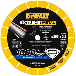 DeWalt DT40257 diamantový řezací kotouč na kov 355*25,4*3,3mm EXTREMEMETAL