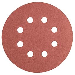 GRAPHITE brúsny papier 125mm, 8 dier, K100, balenie 5ks, 55H942